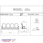 خرید صندلی انتظار چهار نفره