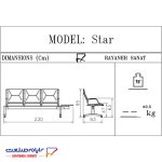 صندلی سالن انتظار سه نفره
