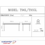 میز جلو مبلی اداری نقشه